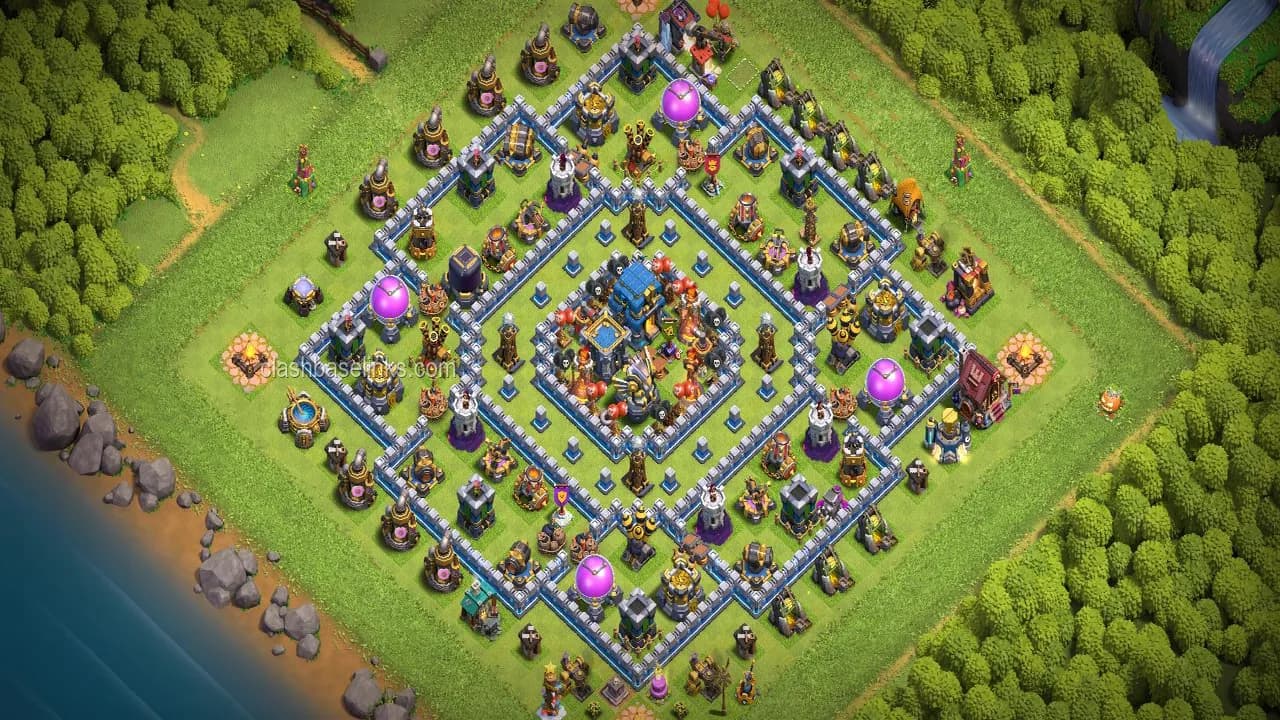 Base I've been using. 60% of attackers only manage one star, but a high% due to not being able to get the core. Thoughts?