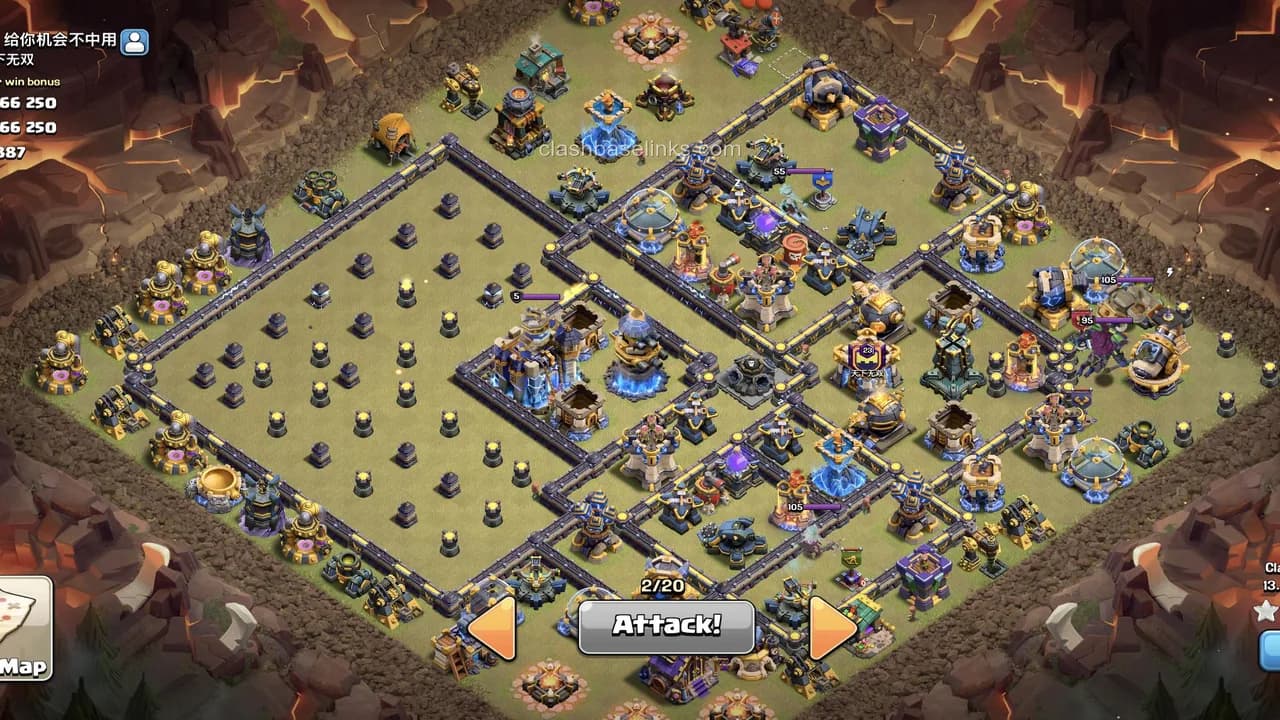 I need help finding this base. We attacked it 8 times with different strategies but it we couldn’t destroy it 100% Super yeti, fireball smash failed twice and throwers couldn’t break through.